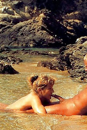 Hidden camera on the public beach