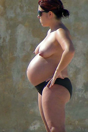 Fat pregnant women caught on nudist beach
